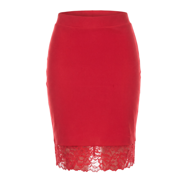 Jupe longue rouge moulante Maria – Be Lily