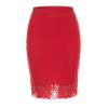 Jupe longue rouge moulante Maria – Be Lily