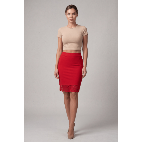 Jupe longue rouge moulante Maria – Be Lily