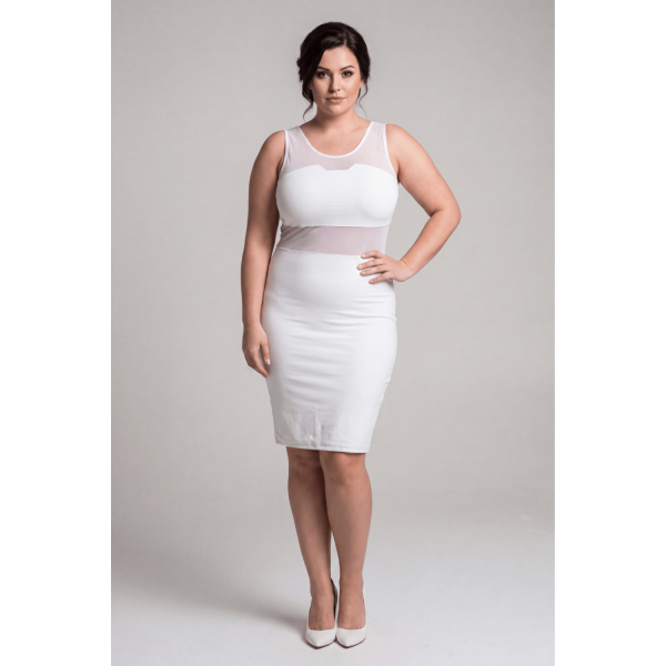 Robe Blanche Transparence Élégante – Charme Angélique