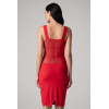 Robe Rouge Sensuelle en Maille Transparente – Be Lily