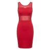 Robe Rouge Sensuelle en Maille Transparente – Be Lily