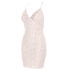 Robe blanche en simili cuir et dentelle Sophia - Élégance et Séduction