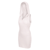 Robe Blanche Adriana à Capuche – Résille & Bandeau Sexy