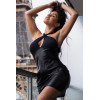 Robe Noire en Simili Cuir Margot - Élégance Sensuelle et Provocante