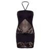 Robe Bustier en Maille & Dentelle Noire – Be Lily
