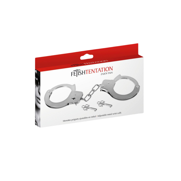Menottes pour poignet en métal avec 2 clefs pour utilisateurs confirmés 