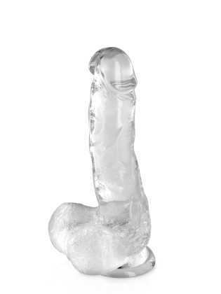 Gode jelly transparent ventouse taille M 17.5cm - CC570123