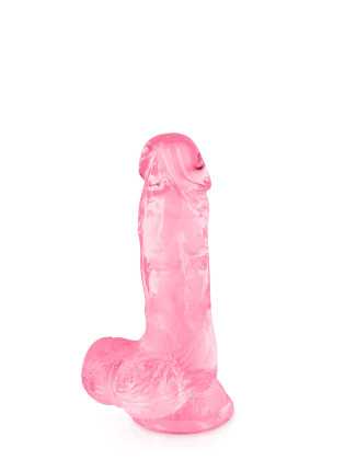 Gode jelly rose ventouse taille S 15.3cm - CC570129