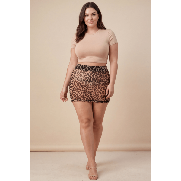 Jupe résille léopard transparente Clara – Be Lily