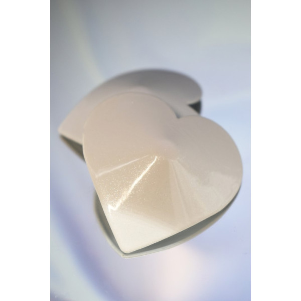 Cache-Tétons Cœur Métal Blanc – Be Lily