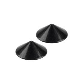 Cache-tétons en métal noir en forme conique - Accessoire glamour