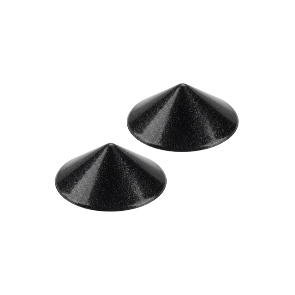 Cache-tétons en métal noir en forme conique - Accessoire glamour