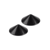 Cache-tétons en métal noir en forme conique - Accessoire glamour