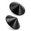 Cache-tétons en métal noir en forme conique - Accessoire glamour