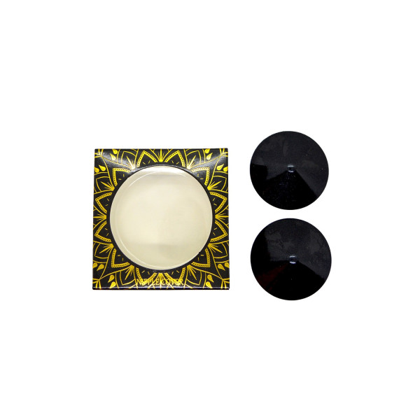 Cache-tétons en métal noir en forme conique - Accessoire glamour