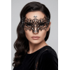 Masque vénitien Chiara rigide noir avec strass
