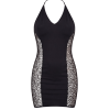 Robe sexy décolletée dos nu et résille – Be Lily Dress