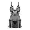 838-BAB-1 babydoll - Noir
