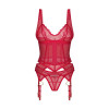 Cupide Desir corset et string - Rouge