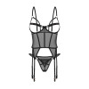 Euridia corset et string - Noirs