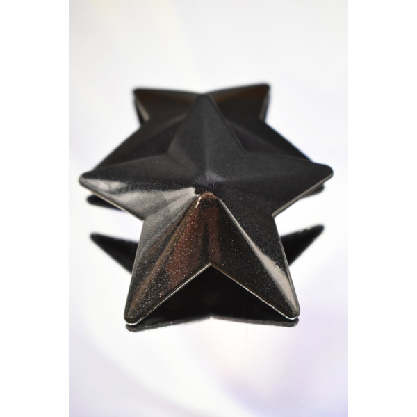 Cache-tétons en métal noir étoile – Accessoire sexy
