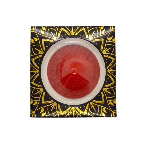 Cache-Tétons Cône Métal Rouge – Séduction Brillante