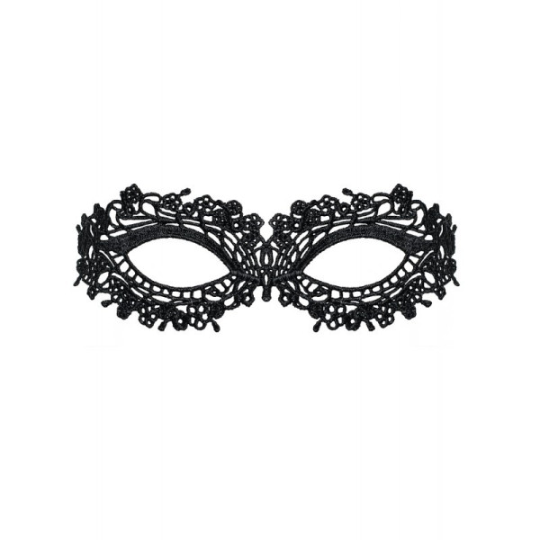 Masque noir sensuel avec nœud ajustable