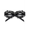 Masque noir sensuel avec nœud ajustable