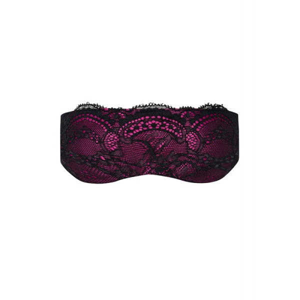 Masque noir et fuchsia dentelle satin Roseberry