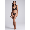String Noir Dentelle & Chaîne Dorée avec Bijou – Réglable