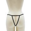 String Noir Dentelle & Chaîne Dorée avec Bijou – Réglable