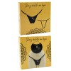 String Noir Dentelle & Chaîne Dorée avec Bijou – Réglable