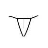 String Noir Dentelle & Chaîne Dorée avec Bijou – Réglable