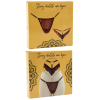 String Taupe Dentelle & Bijou Cœur Doré – Réglable
