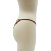 String Taupe Dentelle & Bijou Cœur Doré – Réglable