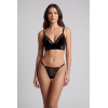String Noir en Dentelle & Bijou Cœur Doré – Ajustable