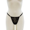 String Noir en Dentelle & Bijou Cœur Doré – Ajustable