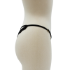 String Noir en Dentelle & Bijou Cœur Doré – Ajustable