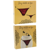 String Bordeaux en Dentelle & Anneaux Dorés Détachables