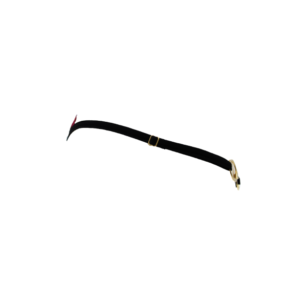 String Bordeaux en Dentelle & Anneaux Dorés Détachables