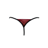 String Bordeaux en Dentelle & Anneaux Dorés Détachables