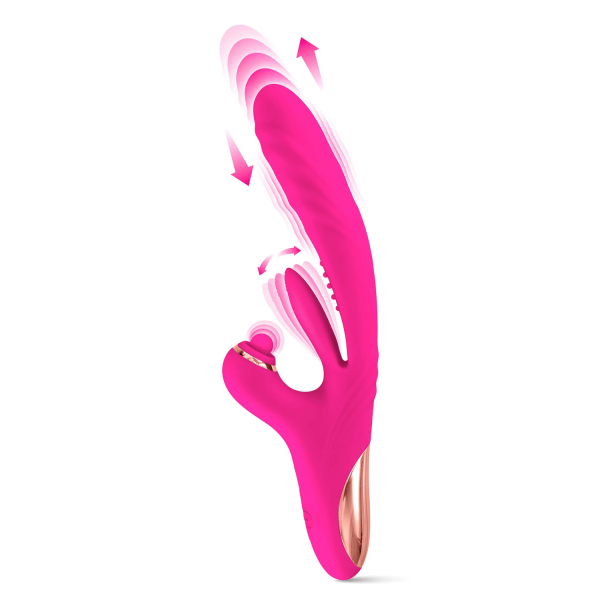 Vibromasseur Rabbit 3-en-1 Sassy Yoba – Va-et-vient, Tapotements  Rotation Clitoridienne