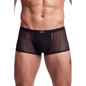 Boxer Noir Semi-Opaque avec Résille – Lookme
