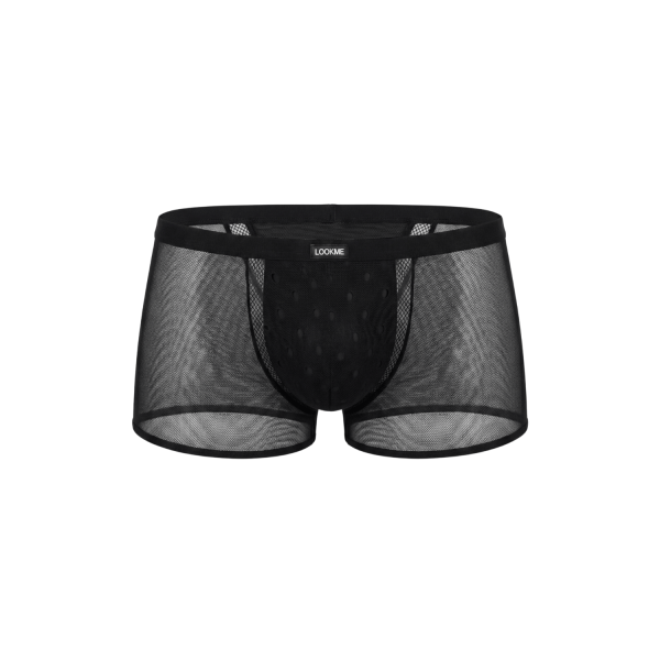 Boxer Noir Semi-Opaque avec Résille – Lookme