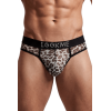 String Homme en Résille Imprimé Léopard Gris – Lookme