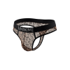String Homme en Résille Imprimé Léopard Gris – Lookme