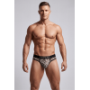 String Homme en Résille Imprimé Léopard Gris – Lookme