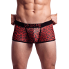 Boxer résille léopard rouge transparent Lookme