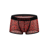 Boxer résille léopard rouge transparent Lookme